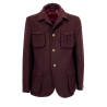 GICAPRI men's unlined Neapolitan tailored jacket in burgundy C-TAURUS K12/19 100% wool MADE IN ITALY