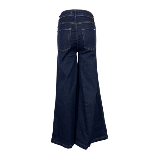 727 jeans donna scuro maxi flare ALICE 97% cotone 3% elastan MADE IN ITALY