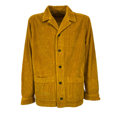 MASTRICAMICIAI giacca camicia uomo velluto senape MC332-PT032 CUBA 100% cotone