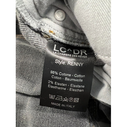 LC^DR men's gray denim jeans RENNY GEN ARIES 38-23/24 98% cotton 2% elastane MADE IN ITALY