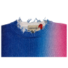 SEMICOUTURE maglia donna cropped sfumata blu/azzurro/fuxia/rosso Y4SC60 100% cotone