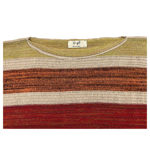 10-46 by Tadashi women's multicolored striped sweater RAINBOW SWEATER MADE IN ITALY