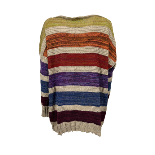 10-46 by Tadashi women's multicolored striped sweater RAINBOW SWEATER MADE IN ITALY