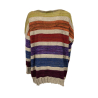 10-46 by Tadashi women's multicolored striped sweater RAINBOW SWEATER MADE IN ITALY