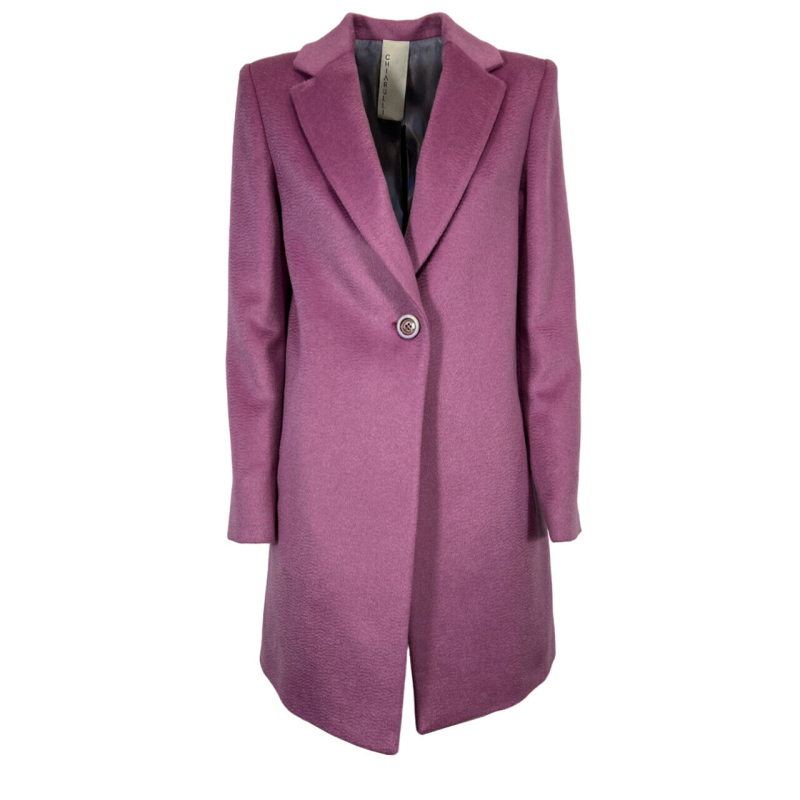 CHIARULLI cappotto donna 1 petto glicine CORINNE EVA 100% lana MADE IN ITALY