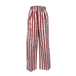 WHITE SAND white/coral striped trousers art 21SD03 362 GRACE MADE IN ITALY