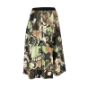 MYTHS green/dark/ecru cotton women's skirt D90 414 MADE IN ITALY