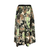 MYTHS green/dark/ecru cotton women's skirt D90 414 MADE IN ITALY