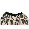 MYTHS women's skirt with cream/blue/yellow cotton pattern D90 412 MADE IN ITALY