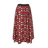 MYTHS coral/cream/black patterned women's skirt cotton D90 411 MADE IN ITALY