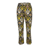 MYTHS women's blue/green/yellow patterned trousers D02 413 MADE IN ITALY