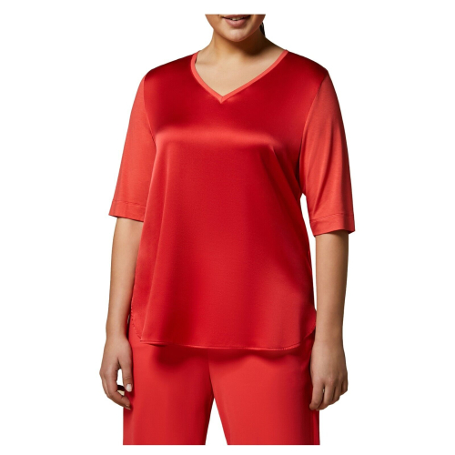 MARINA RINALDI linea RELAX t-shirt  2418971033650 VIOLELLA seta