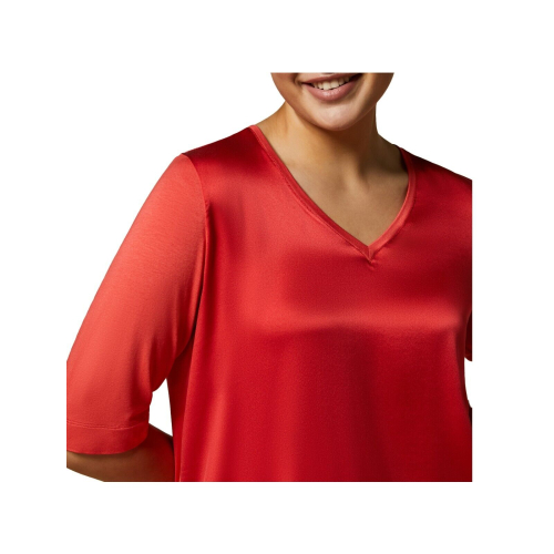 MARINA RINALDI RELAX line t-shirt 2418971033650 VIOLELLA silk