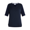 MARINA RINALDI RELAX line women's half-sleeved t-shirt 2418971033650 VIOLELLA 93% silk 7% elastane