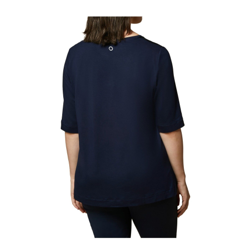 MARINA RINALDI linea RELAX t-shirt donna mezza manica 2418971033650 VIOLELLA 93% seta 7% elastan