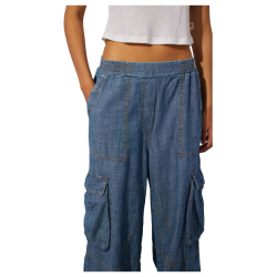 SEMICOUTURE PANTALONE IN CHAMBRAY S4SY14 BRUNA MADE IN ITALY