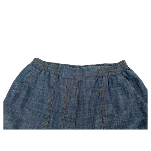 SEMICOUTURE PANTALONE IN CHAMBRAY S4SY14 BRUNA MADE IN ITALY