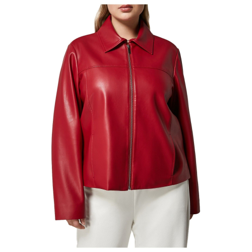PERSONA by Marina Rinaldi women's jacket in red coated jersey 2413041091600 ELODIA