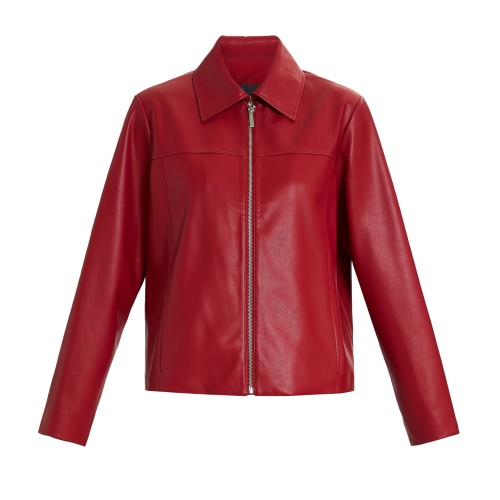 PERSONA by Marina Rinaldi women's jacket in red coated jersey 2413041091600 ELODIA