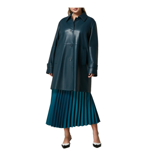 PERSONA by Marina Rinaldi women's coat in oil-coated jersey 2413121011600 UTILITA