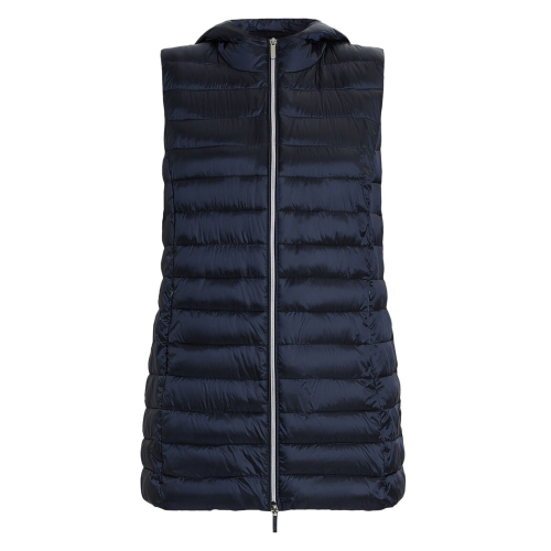 PERSONA by Marina Rinaldi blue women's maxi quilted vest 2413291011600 FEMME