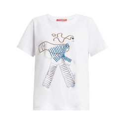 MARINA SPORT by Marina Rinaldi t-shirt donna bianca con stampa 2418971056600 ALAIN