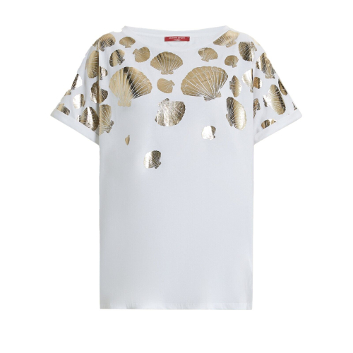 MARINA SPORT white t-shirt gold print ERIS 100% cotton
