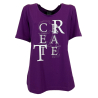 PERSONA by Marina Rinaldi women's t-shirt PURPLE print and rhinestones 2413971071600 OSCURI