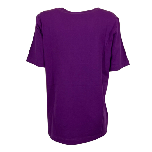 PERSONA by Marina Rinaldi women's t-shirt PURPLE print and rhinestones 2413971071600 OSCURI