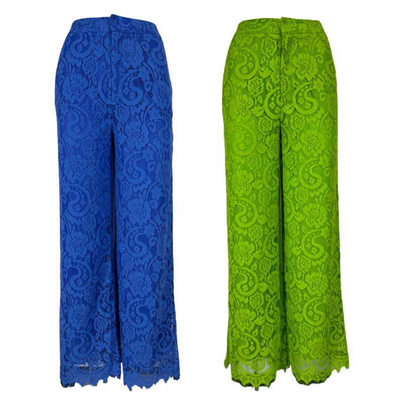 IL THE DELLE 5 GILLES 28 lined peacock women's Palazzo trousers