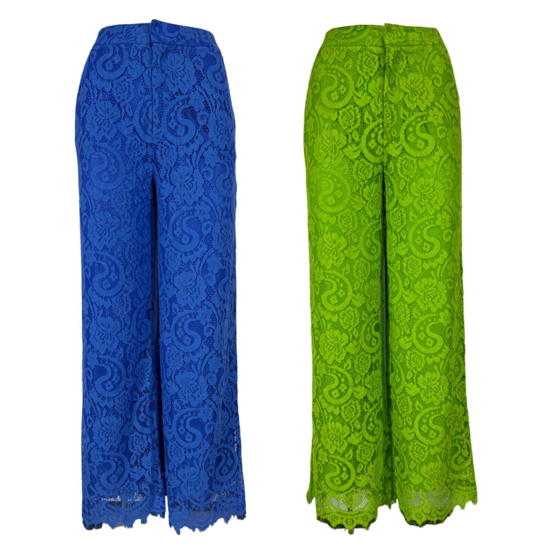 IL THE DELLE 5 Pantalone Donna Palazzo pizzo foderato GILLES 28