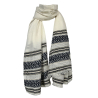 LA FEE MARABOUTEE women's cream scarf VOLIGE cm 180x90