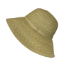 LA FEE MARABOUTEE cappello donna intrecciato beige/verde VITEL