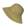 LA FEE MARABOUTEE women's woven hat beige/green VITEL