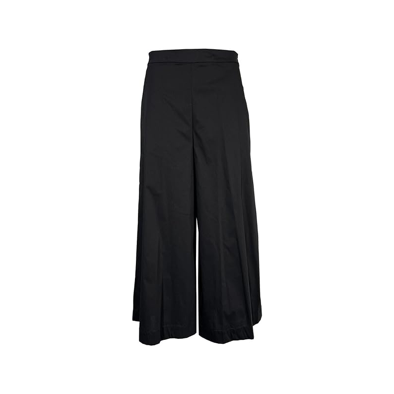 LIVIANA Conti Women's Lightweight Cotton Trousers CNTK58 black Made in Italy