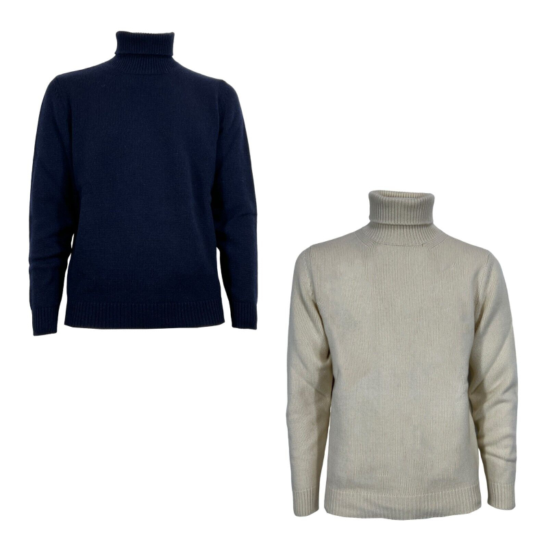 MIVANIA men's 2-thread turtle neck sweater 30562 DOLCEVITA 100% cashmere MADE IN ITALY