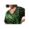 MARINA SPORT by Marina Rinaldi black women's t-shirt with green print 2418971017600 EDAM
