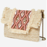 NEKANE Envelope bag with ivory woven body AB.AZU 100% cotton