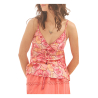 NEKANE top with adjustable straps fuchsia floral print GF.NARIKO