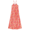 NEKANE Fuchsia maxi dress in floral print modal with adjustable straps GF.CHIYO