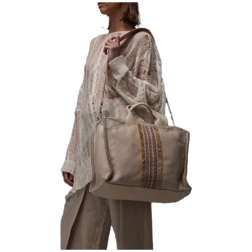 ALMALA women's bag in soft cremino calfskin JLO BAG MADE IN ITALY