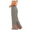 NEKANE Women's black wide-leg trousers printed with pockets CS.EMIS