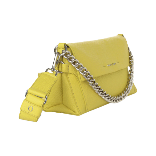 ORCIANI Missy Longuette Soft shoulder bag in acid-colored leather with chain and shoulder strap B02152 MADE IN ITALY