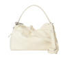 ORCIANI PUFFY Soft handbag in white leather with shoulder strap B02156 MADE IN ITALY