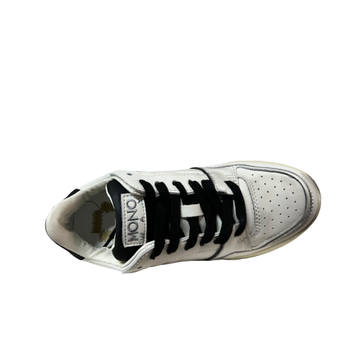 MONOWAY sneakers donna bianco/nero BANGO 100% pelle