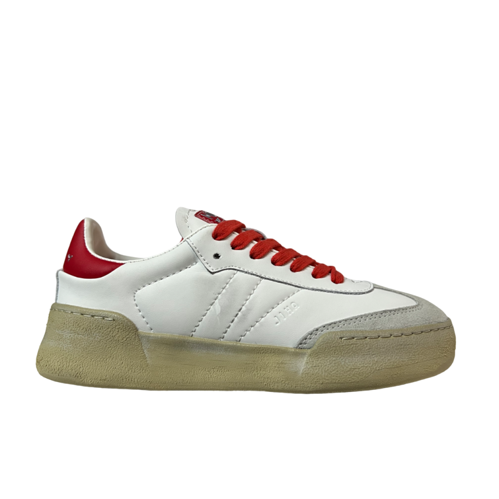 MONOWAY sneakers donna bianco/rosso JIHA 100% pelle