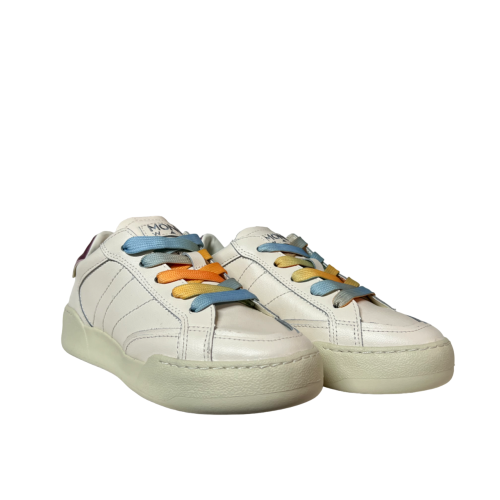 MONOWAY sneakers donna bianco/lilla EMILY 100% pelle