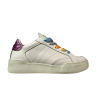 MONOWAY white/lilac women's sneakers EMILY 100% leather