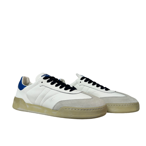 MONOWAY sneakers uomo bianco/blu/grigio JIHA 100% pelle