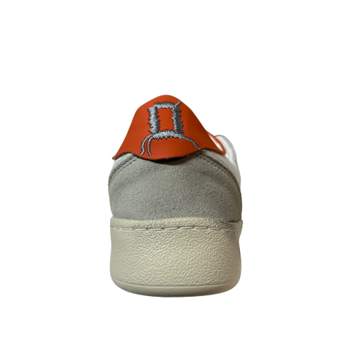 MONOWAY white/orange/yellow men's sneakers LUCKY 100% leather